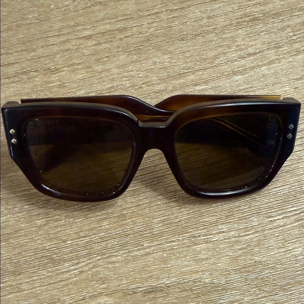 Gucci Dark Brown Square Sunglasses